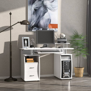 Computer Office Desk Table Workstation With Keyboard Tray & Drawer