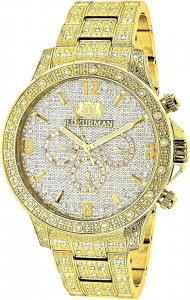 Liberty Men's Fully Iced Out Stylish Genuine Diamond Watch