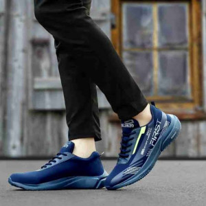 Modern Style Adjustable Sports Shoe For Men  Blue