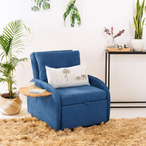 Single Seater Adjustable Sofa Premium Quality Blue